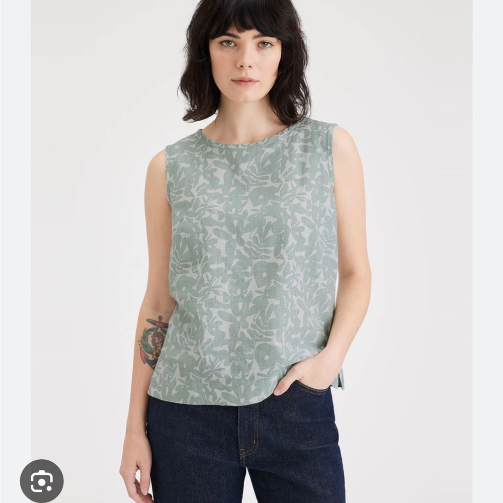 Dockers Green Sleeveless Muscle Tee